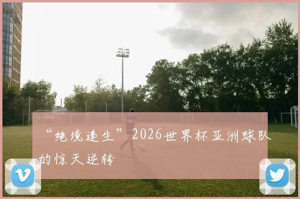 “绝境逢生”2026世界杯亚洲球队的惊天逆转